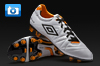 Umbro Speciali III Pro Football Boots - White/Black/Nectarine