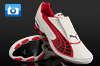 Puma v1.10 Football Boots K Leather - White/Black/Puma Red