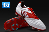 Umbro Geometra Pro Football Boots - White/Red/Kingfisher