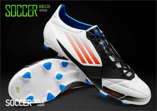 adidas F50 adizero miCoach 皮质战靴- 白/红/黑