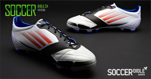 adidas F50 adizero miCoach 皮质战靴- 白/红/黑