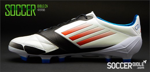 adidas F50 adizero miCoach 皮质战靴- 白/红/黑