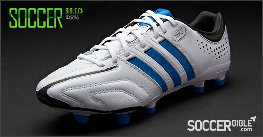 adidas adipure 11Pro 足球战靴- 白/蓝/黑