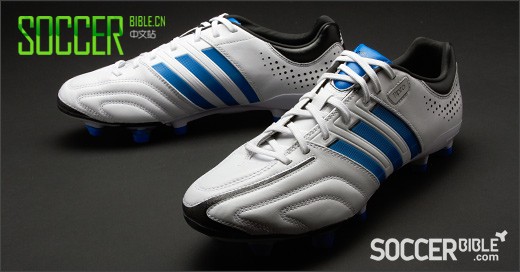 adidas adipure 11Pro 足球战靴- 白/蓝/黑