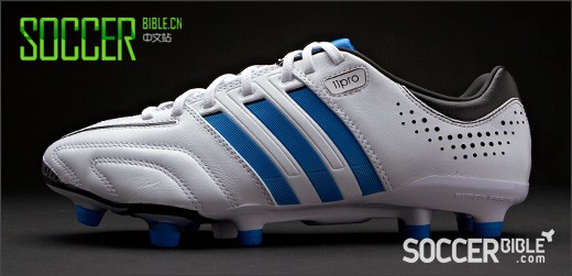 adidas adipure 11Pro 足球战靴- 白/蓝/黑