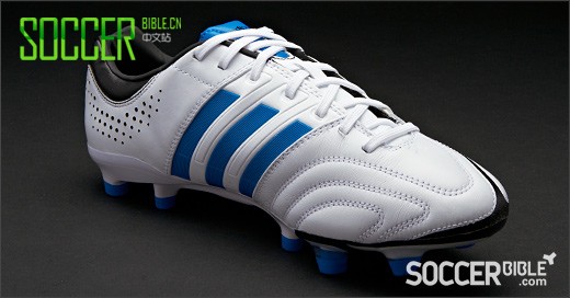 adidas adipure 11Pro 足球战靴- 白/蓝/黑