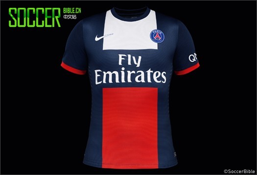 耐克发布巴黎圣日耳曼2013/14赛季主场球衣
