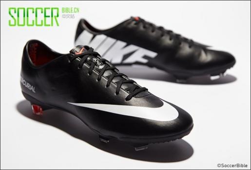 Nike Mercurial <font color=red>Vapor IX</font> Leather Football Boots - Black/White/Red - Football Boots