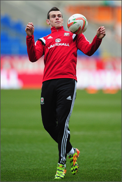 #球员实著#贝尔在威尔士队训练场换上adidas F50 Crazylight