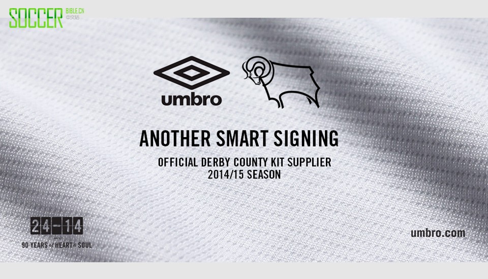 Umbro Announces Derby County Kit Partnership : Football Apparel : Soccer Bible
