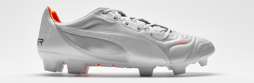 PUMA <font color=red>evoPOWER</font> 1.2 L "Metallic White/Flash" : Football Boots : Soccer Bible