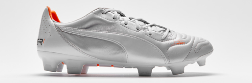 PUMA evoPOWER 1.2 L "Metallic White/Flash" : Football Boots : Soccer Bible