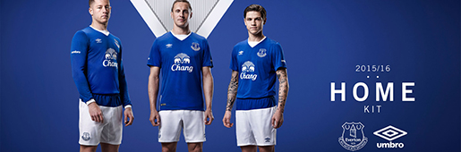 'Born' Everton and Umbro unveil 15/16 Home Kit : Football Apparel : Soccer Bible
