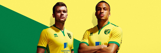Norwich City Errea 2016/17 Home Kit Shot by Philip Haynes : Football Apparel : Soccer Bible