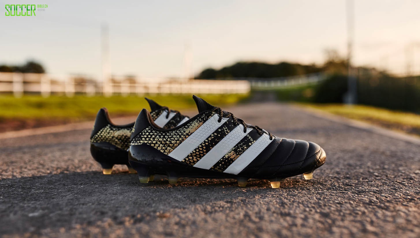 adidas ACE 16.1 Leather "Black/White/Gold" : Football Boots : Soccer Bible