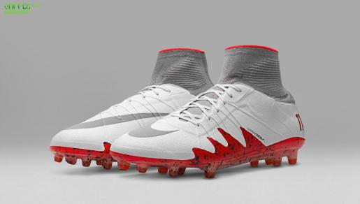 Nike NJR x Jordan <font color=red>Hypervenom</font> II "White/Red" : Football Boots : Soccer Bible