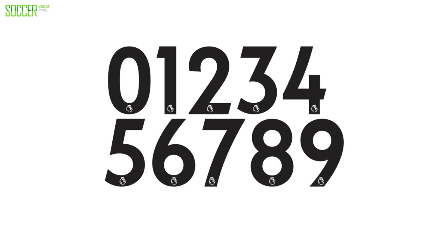 英超俱乐部各俱乐部球衣将换装全新字体