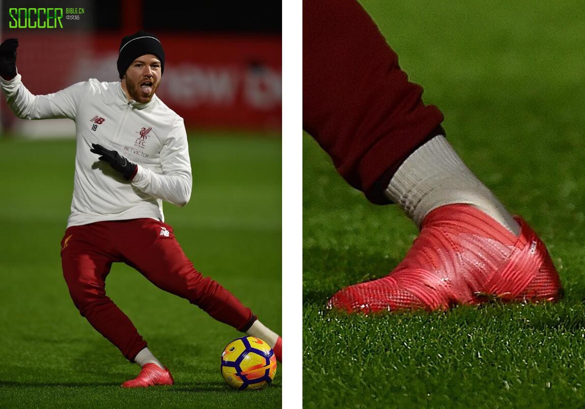 最好看嫩妹子?利物浦球员莫雷诺训练中上脚冷血配色Nemeziz