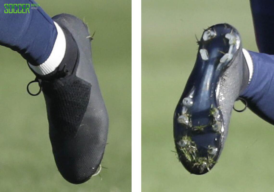 ��˹��ѵ�����Ͻ��Ϳ˺�ɫ����Ь